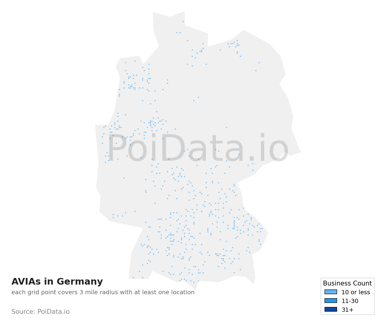 AVIA density map for Germany