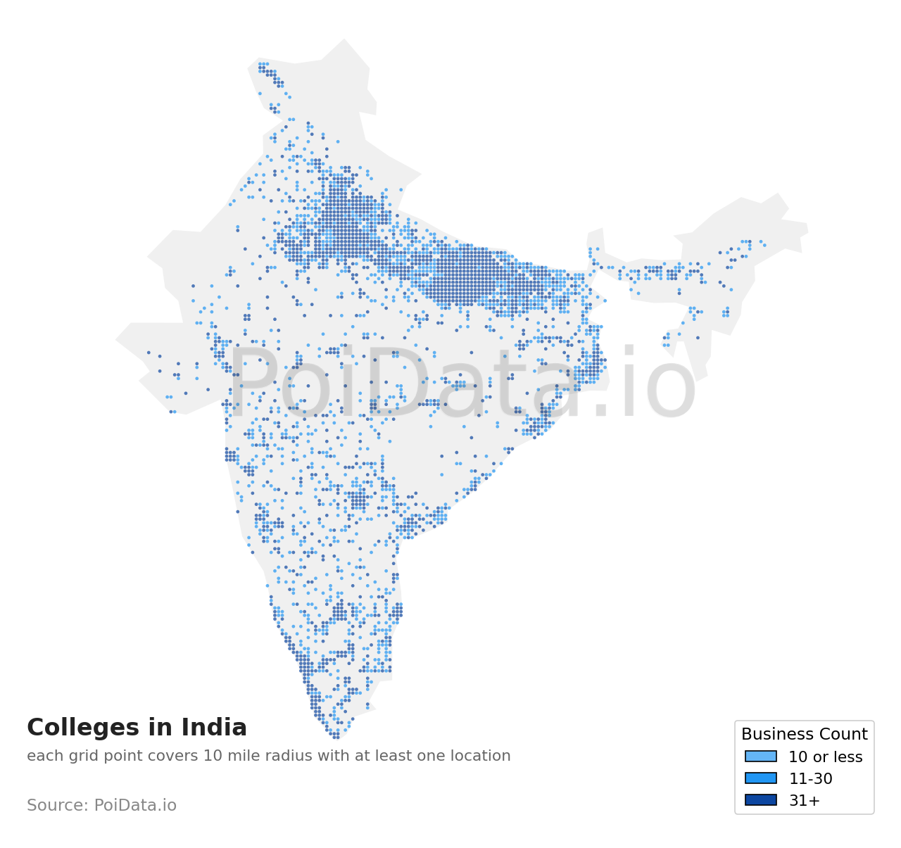 College density map for India