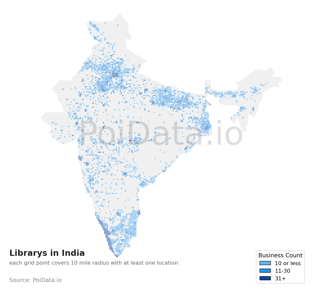 Library density map for India