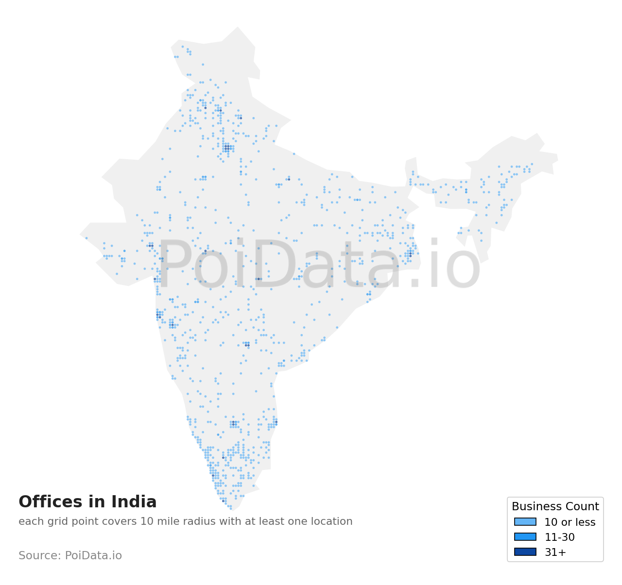 Office density map for India