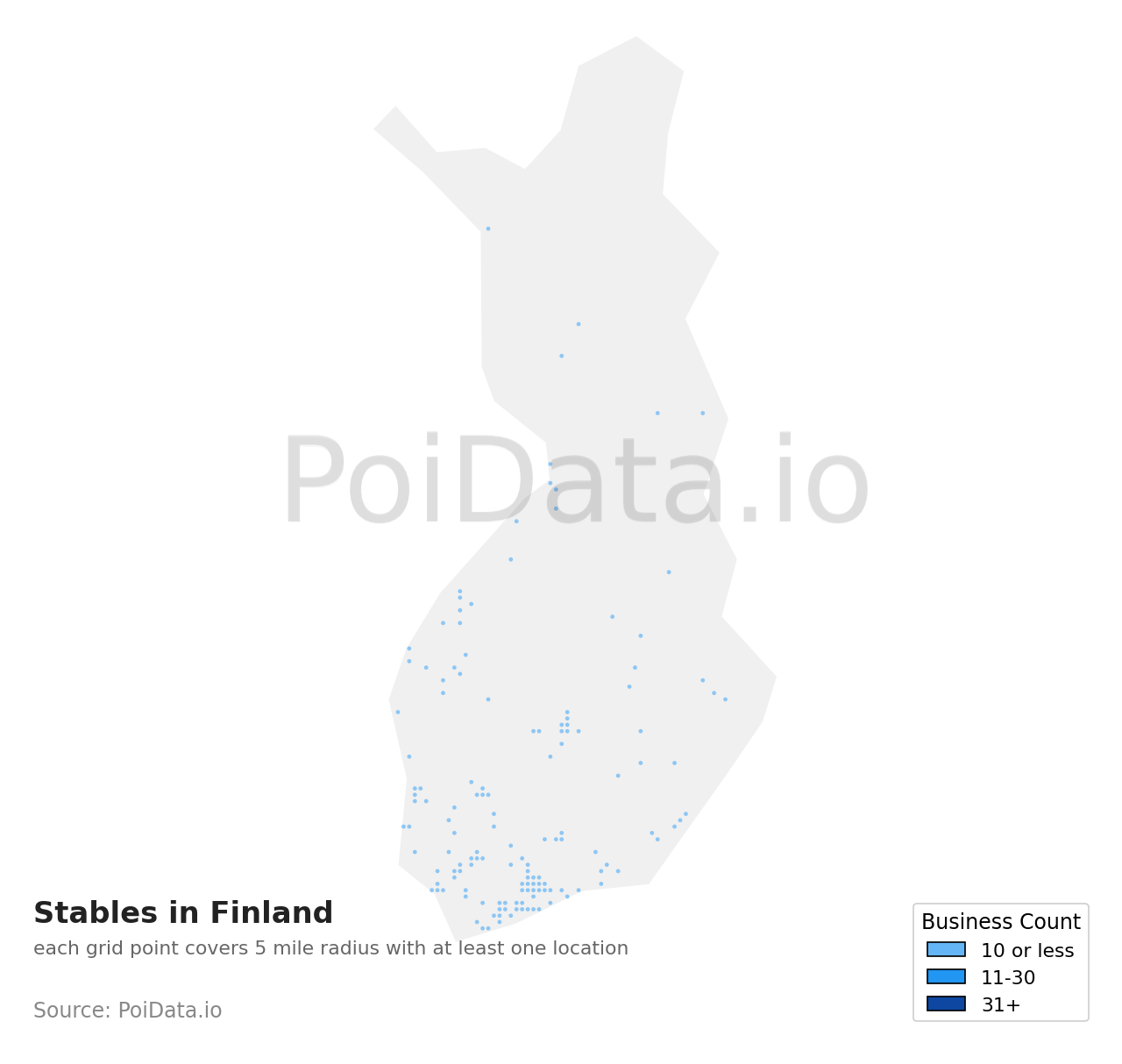 Stable density map for Finland