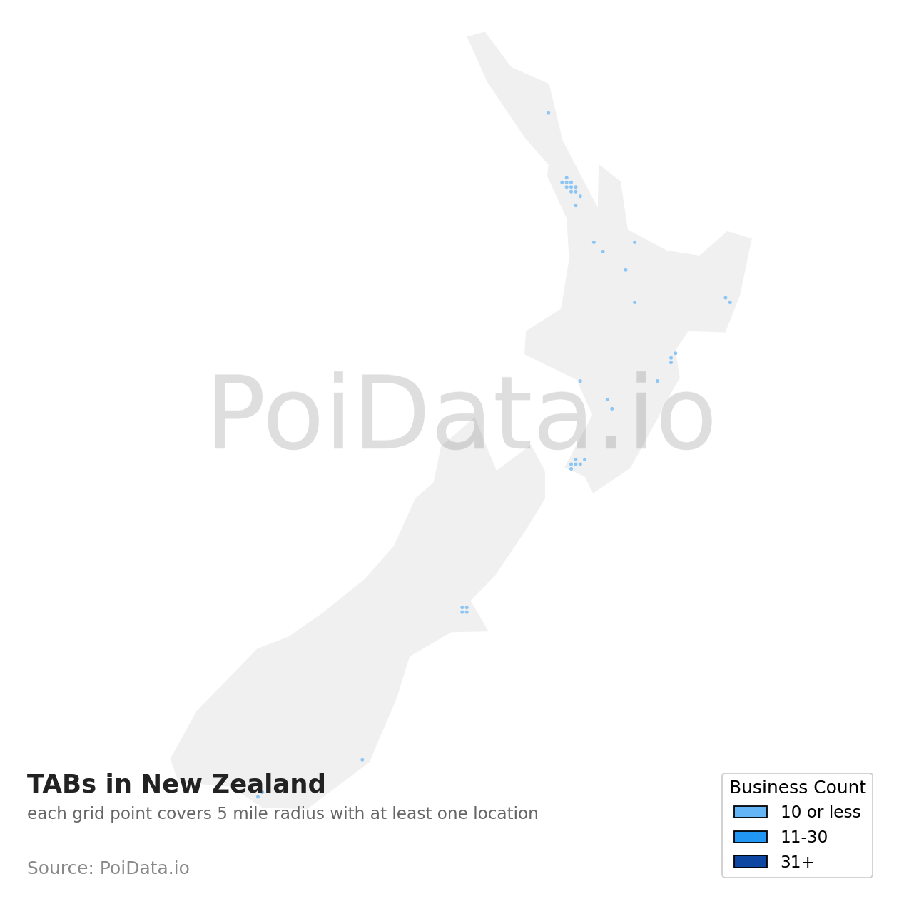 TAB density map for New Zealand